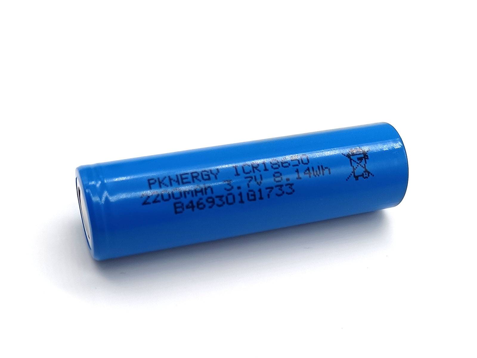 Li-Ion Akku Lithium Ionen Batterie ICR18650 3.7V 2200mAh ohne Schutzschaltung