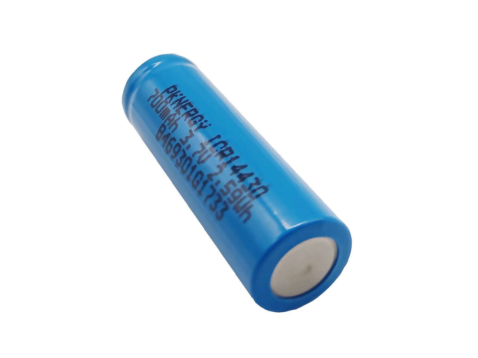 Li-Ion Akku Lithium Ionen Batterie ICR14430 3.7V 700mAh ohne Schutzschaltung
