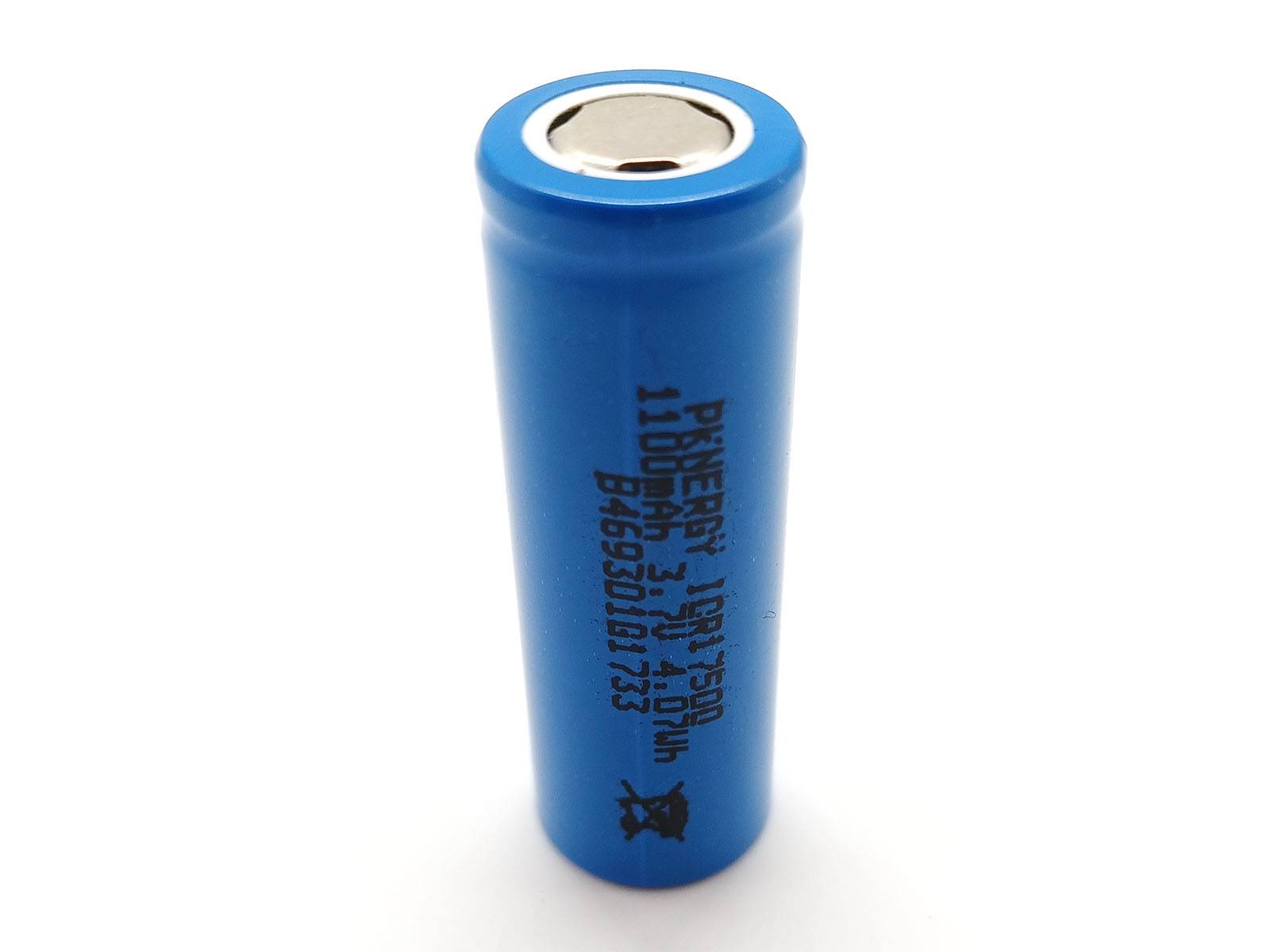 Li-Ion Akku Lithium Ionen Batterie ICR17500 3.7V 1100mAh ohne Schutzschaltung