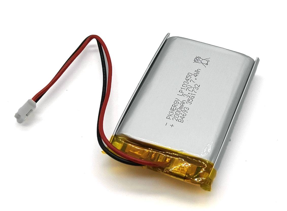 LiPo Akku Lithium-Ion Polymer Batterie 3,7V 2000mAh JST-PHR-2 Stecker LP103450