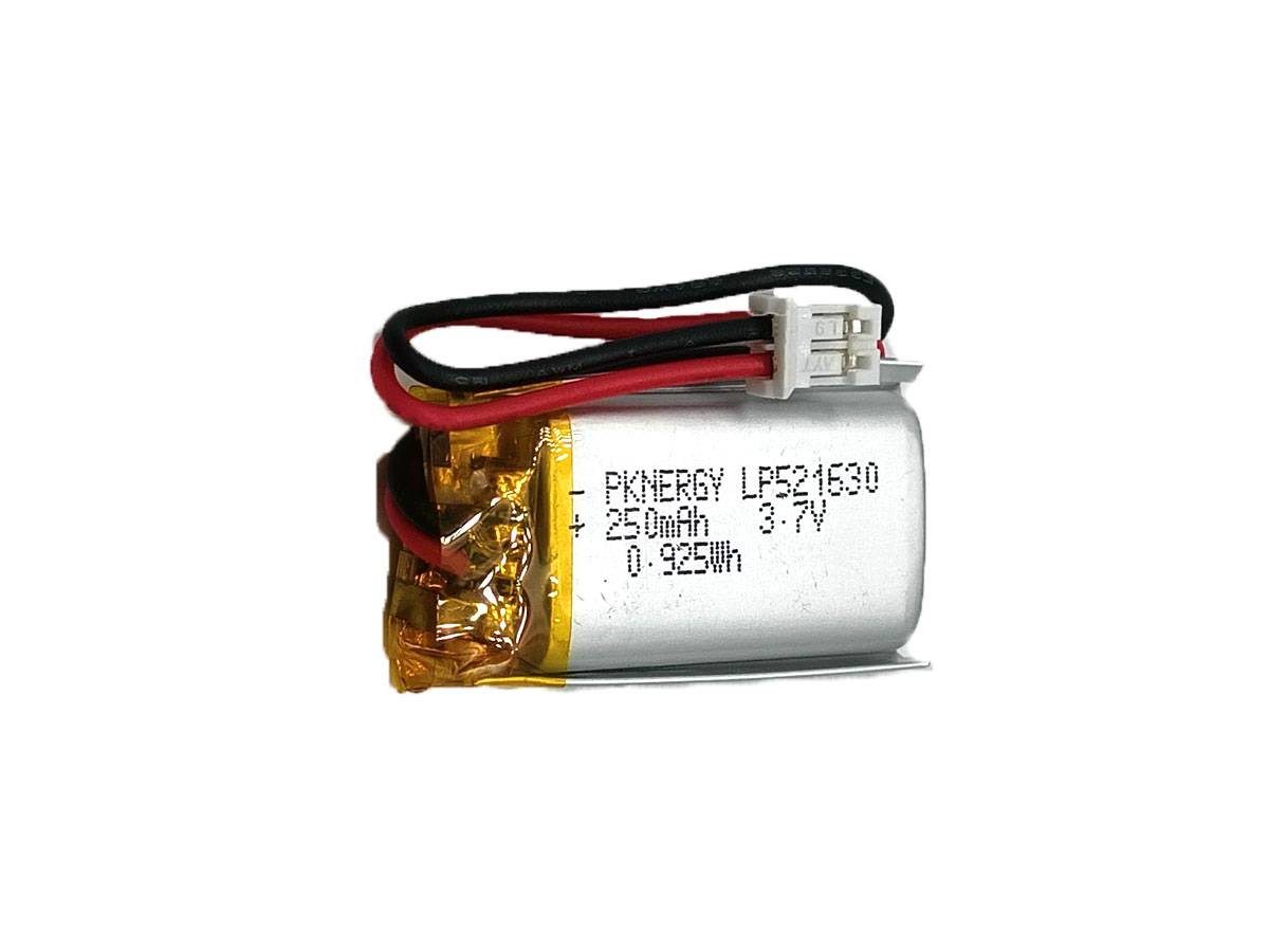 LiPo Akku Lithium-Ion Polymer Batterie 3,7V 250mAh JST-PHR-2 Stecker LP521630