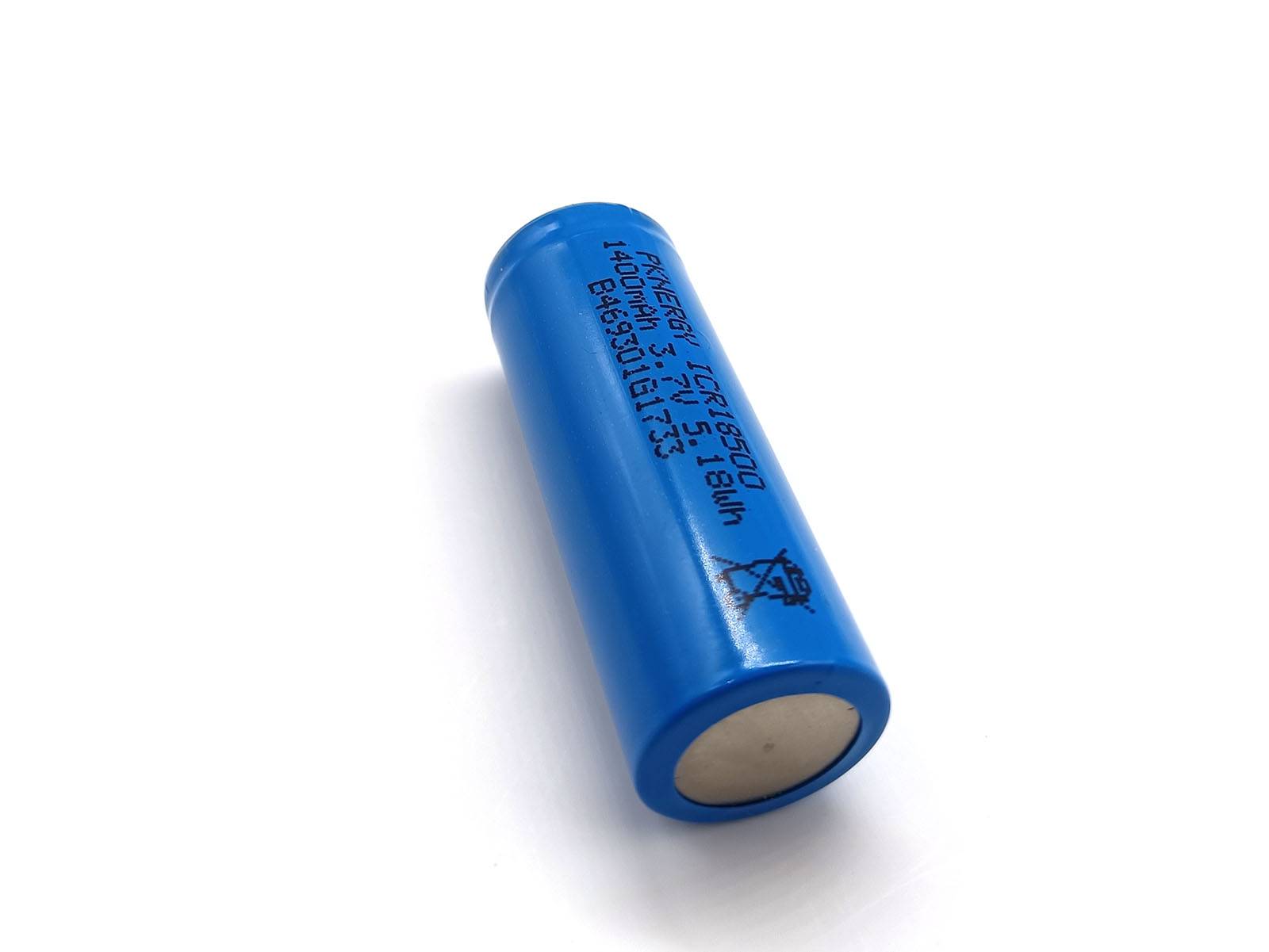 Li-Ion Akku Lithium Ionen Batterie ICR18500 3.7V 1400mAh ohne Schutzschaltung