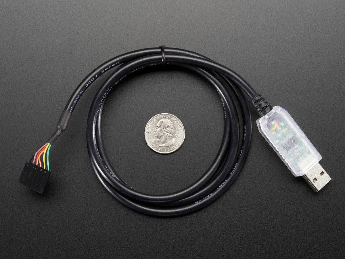 Adafruit FTDI Serial TTL-232 USB Cable for Debugging Bootloading Programming 70
