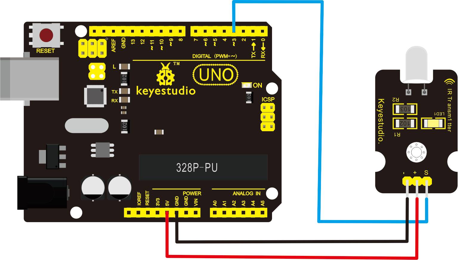 Keyestudio Digital IR Infrared Transmitter Module Compatible with Arduino