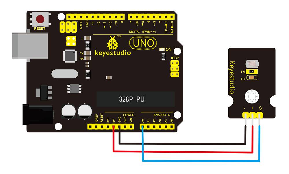 Keyestudio Photoresistor Sensor Module Light Dependent Resistor for Arduino
