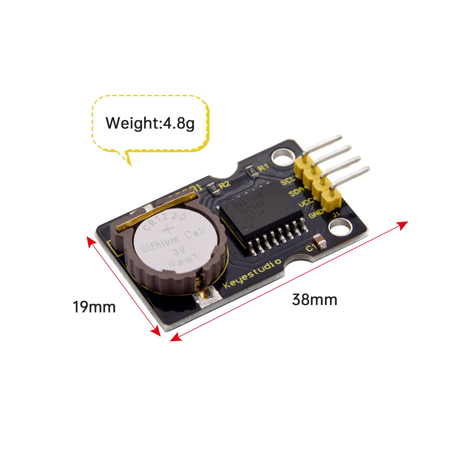 Keyestudio DS3231 RTC Module for Arduino I2C Interface High Precision