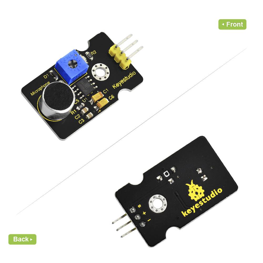 Keyestudio Analog Sound Noise Microphone Sensor Detection Module for Arduino
