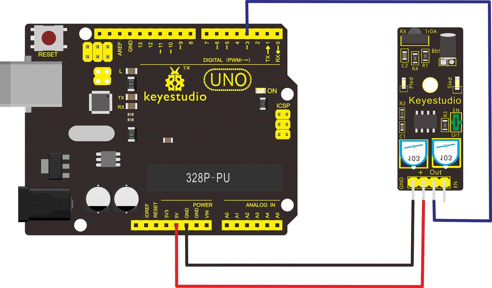 Keyestudio IR Infrared Sensor Module Compatible with Arduino