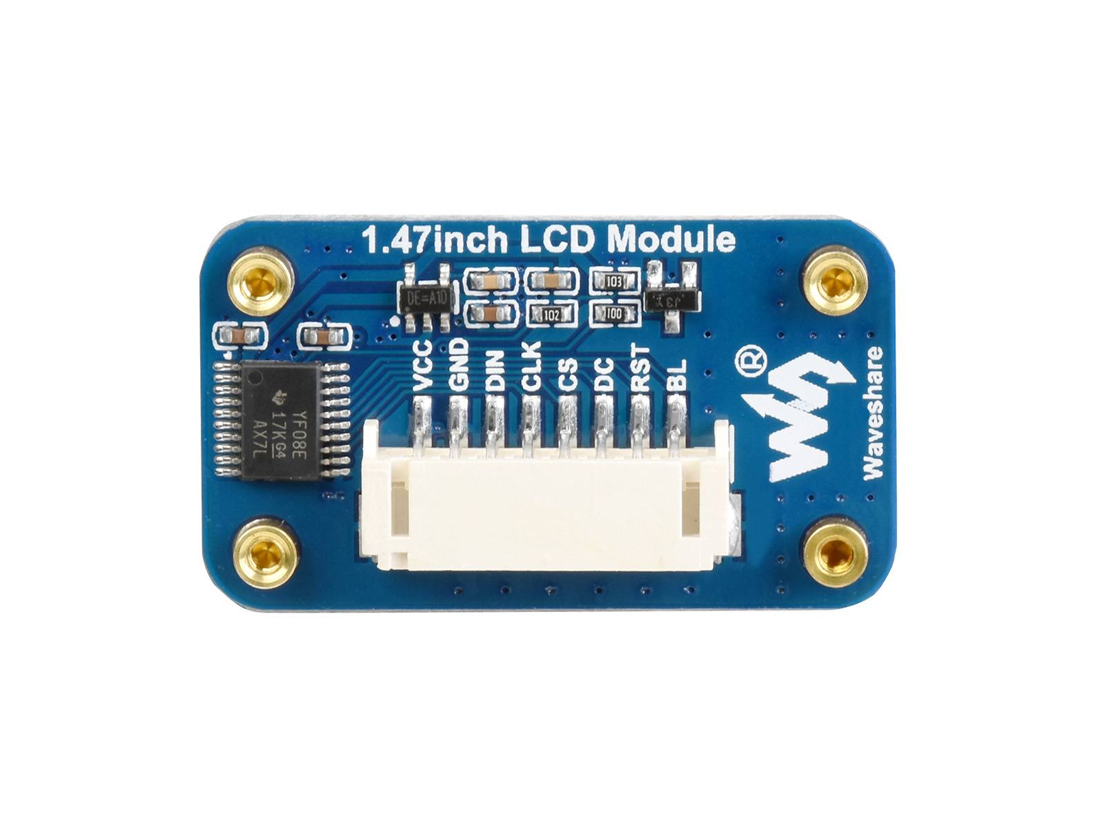 WaveShare 1.47inch LCD Display Module 172x320 SPI Interface Rounded Corners