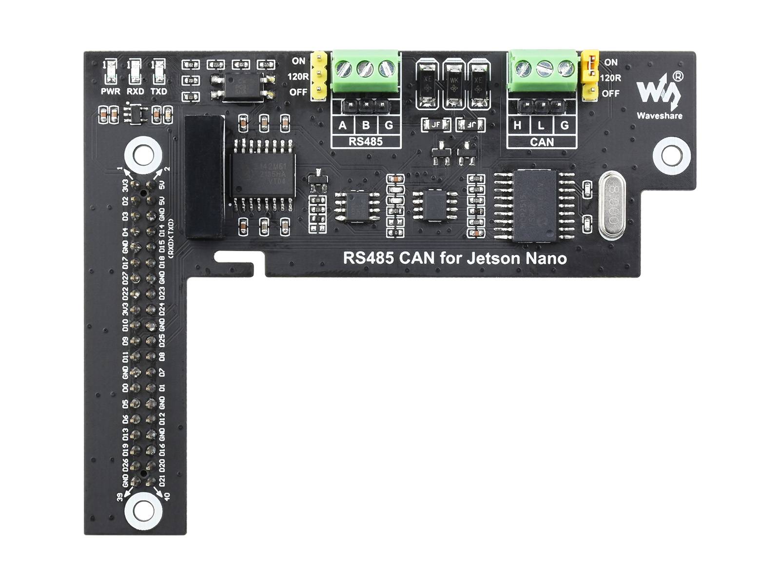 WaveShare RS485 CAN Expansion Board for Jetson Nano Digital Isolation