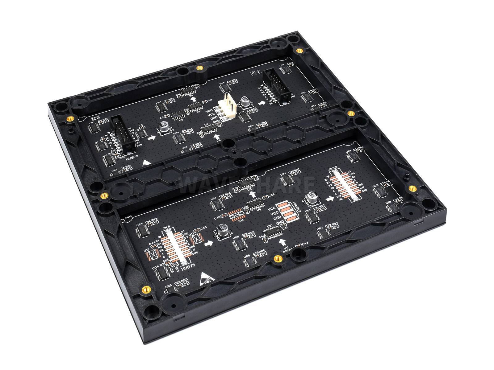 WaveShare RGB Full-Color LED Matrix Panel 64x64 Pixels 3mm Pitch Adjustable Brightness