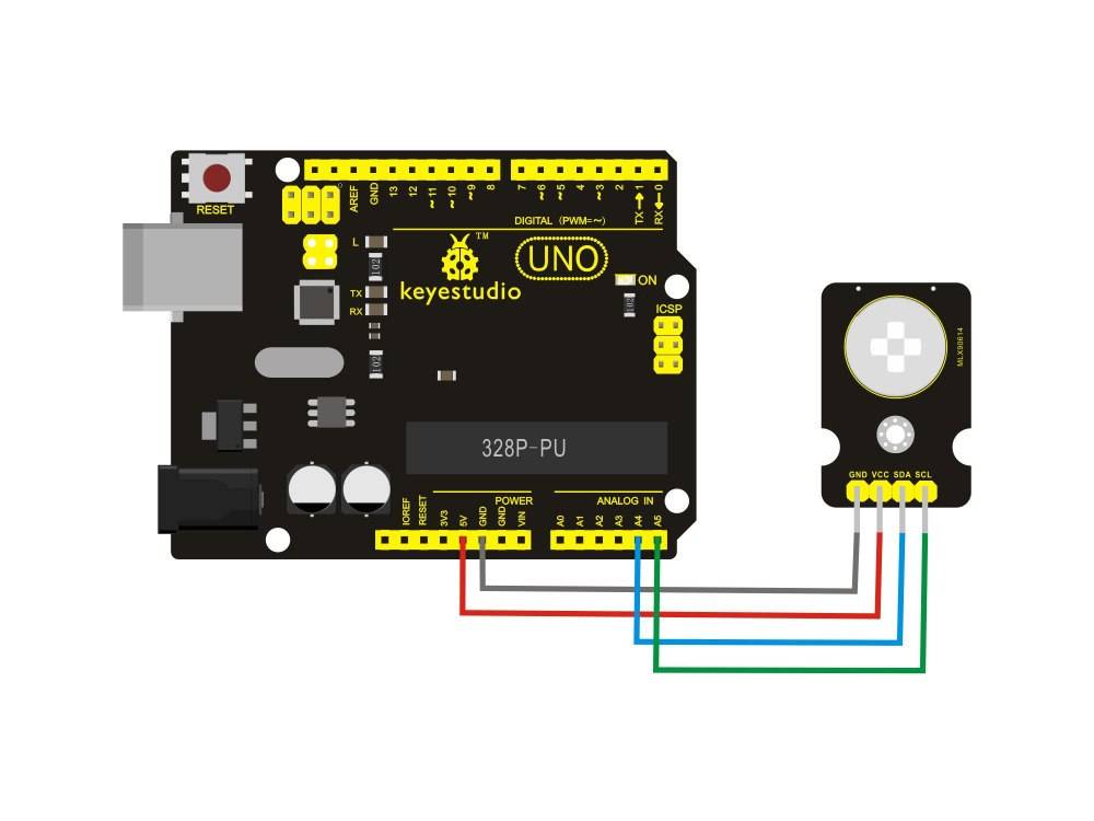 Keyestudio MLX90614 Non-Contact IR Temperature Sensor GY-906 for Arduino I2C
