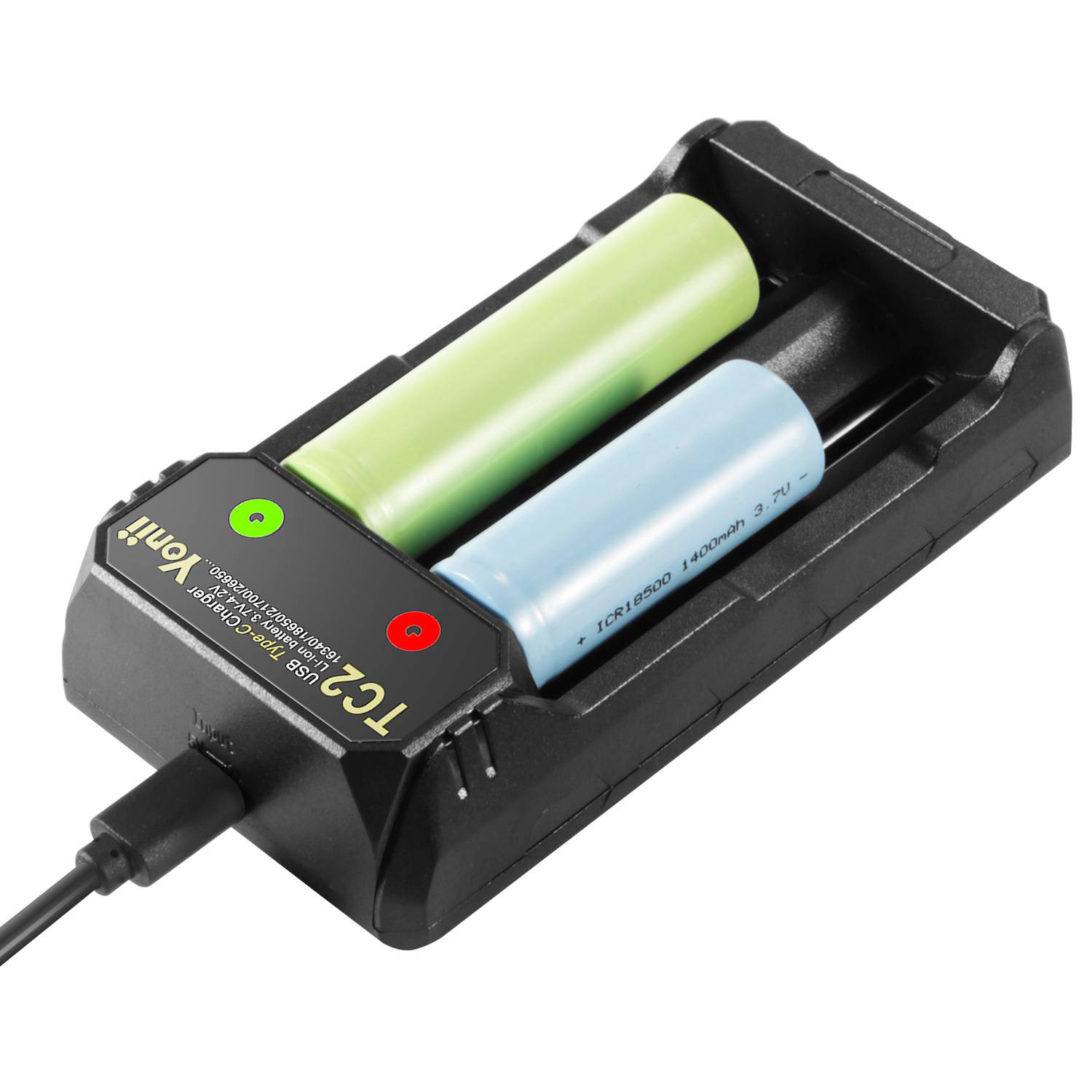 TC2 Type-C 18650 Li-ion Battery Charger Dual Slot