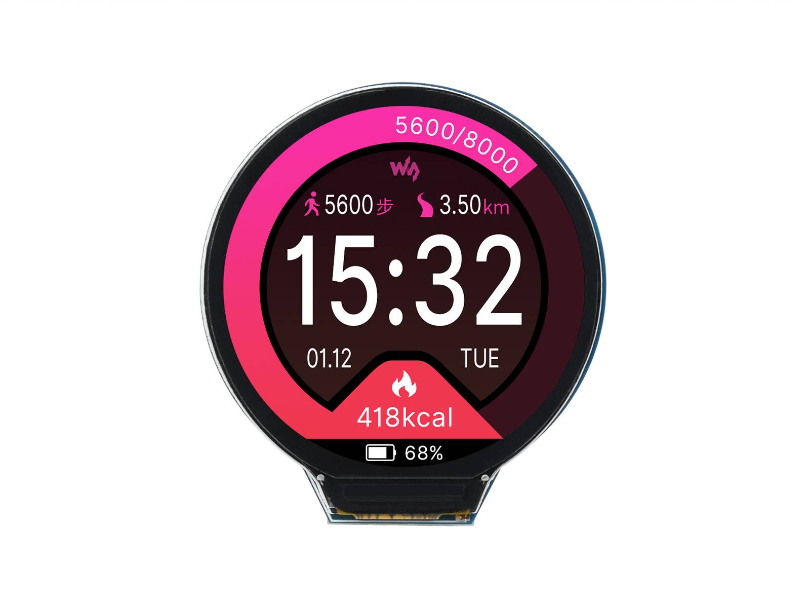 WaveShare RP2040 MCU Board 1.28inch Round LCD Accelerometer Gyroscope Sensor