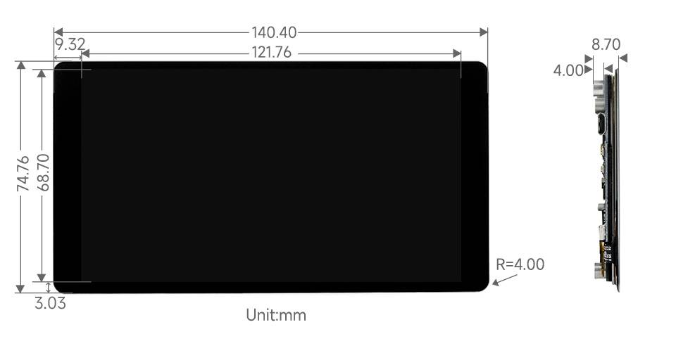 WaveShare 5.5inch 2K Capacitive Touch LCD Display for Raspberry Pi 1440x2560 HDMI