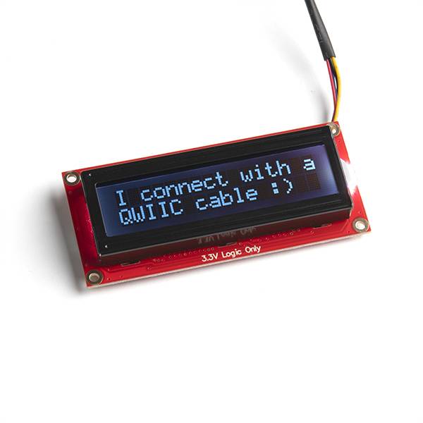SparkFun 16x2 SerLCD RGB Text Qwiic 3.3V Logic LCD-16397