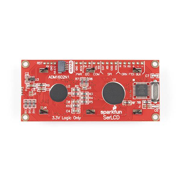 SparkFun 16x2 SerLCD RGB Text Qwiic 3.3V Logic LCD-16397
