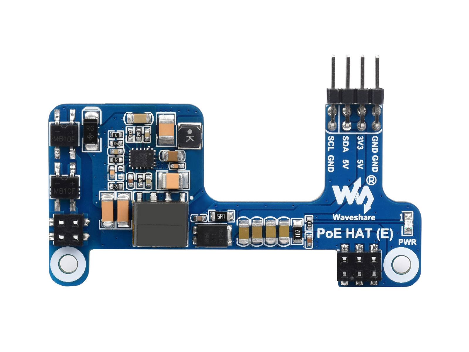 WaveShare Power over Ethernet HAT (E) for Raspberry Pi 3B+/4B 802.3af-Compliant