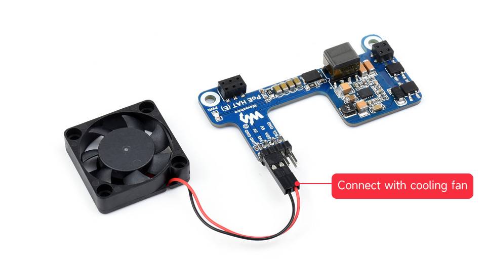 WaveShare Power over Ethernet HAT (E) for Raspberry Pi 3B+/4B 802.3af-Compliant