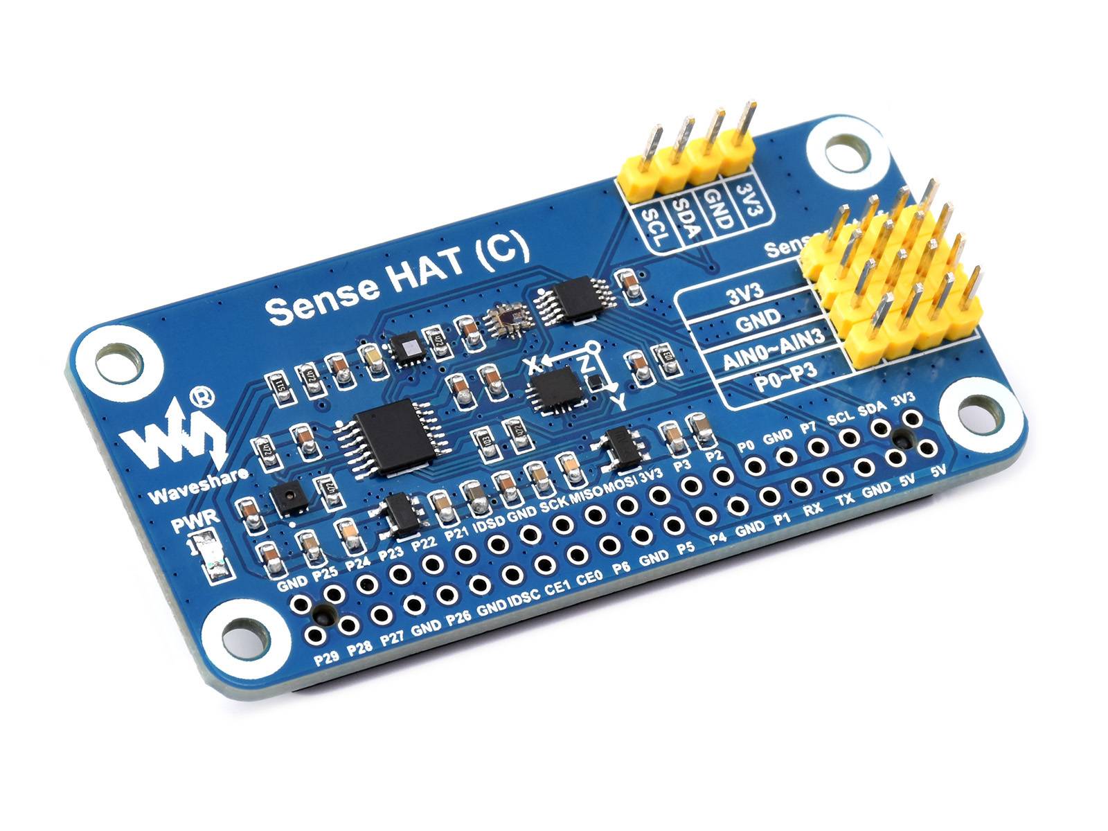 WaveShare Sense HAT (C) for Raspberry Pi Onboard Multi Powerful Sensors