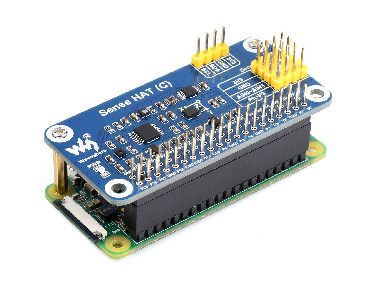 WaveShare Sense HAT (C) for Raspberry Pi Onboard Multi Powerful Sensors