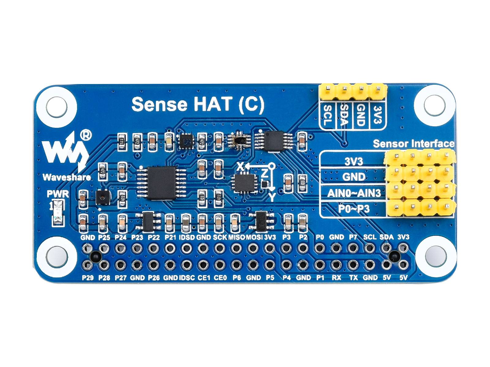 WaveShare Sense HAT (C) for Raspberry Pi Onboard Multi Powerful Sensors
