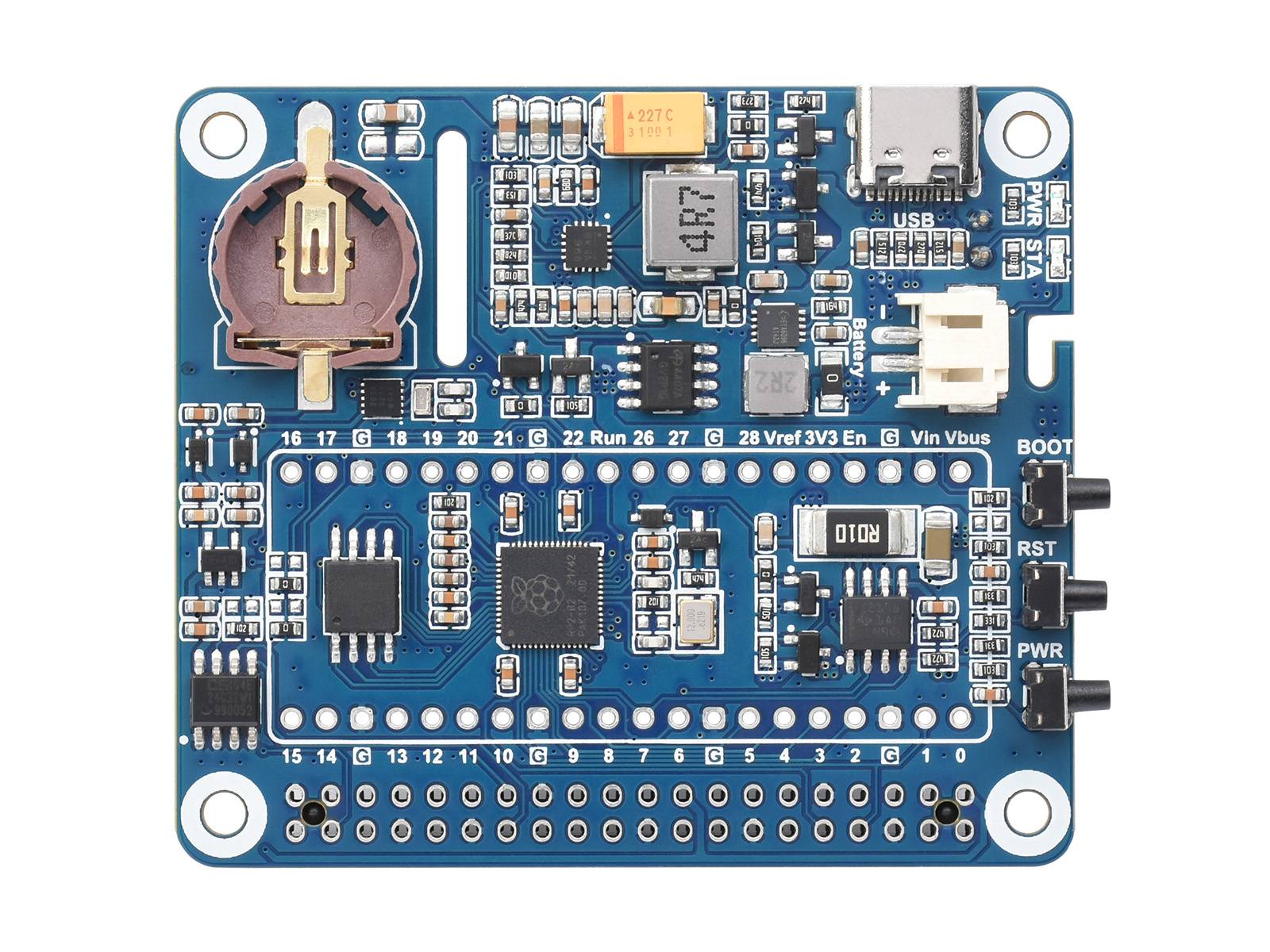 WaveShare Power Management HAT for Raspberry Pi Embedded RTC