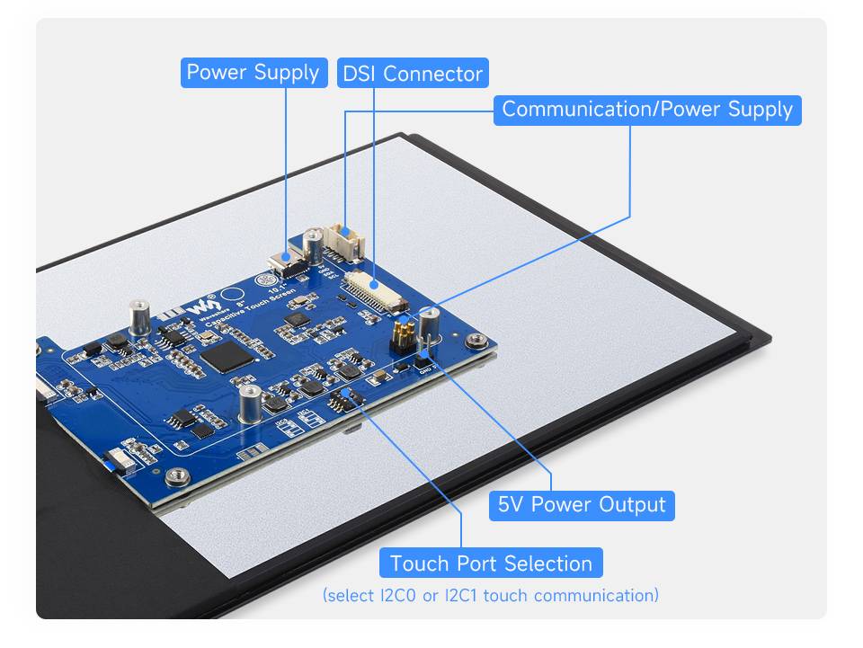 WaveShare 10.1inch Capacitive Touch Display for Raspberry Pi 1280x800 IPS DSI