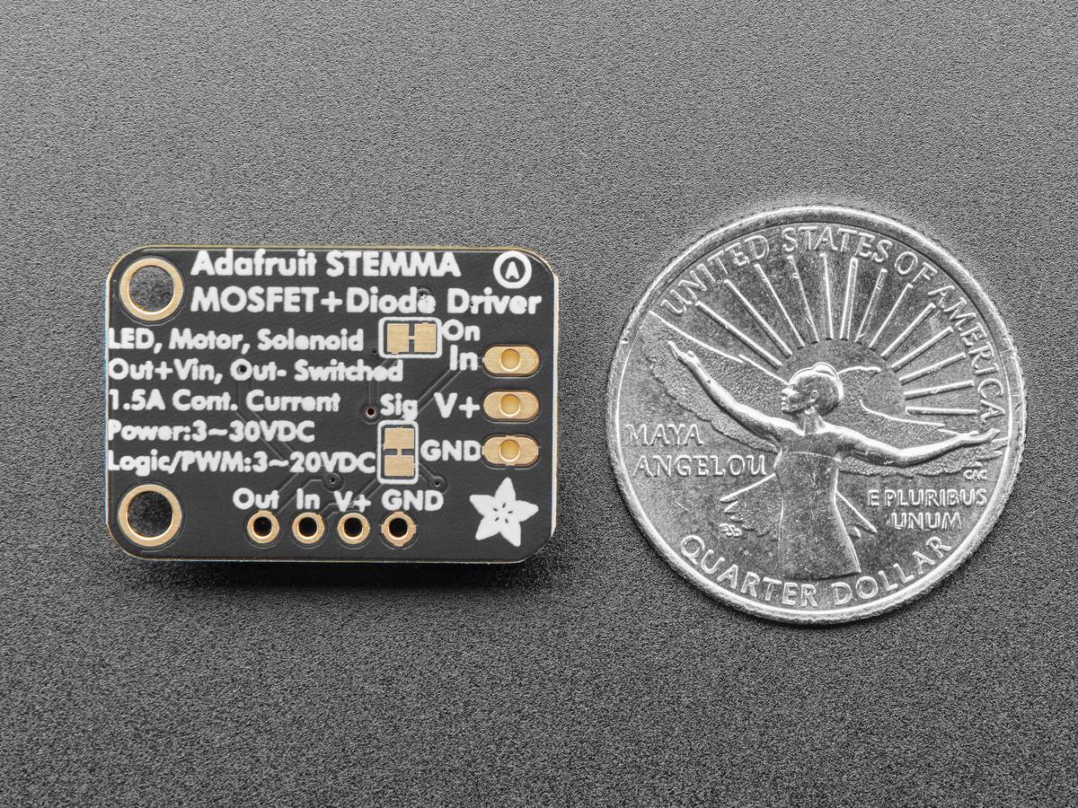 Adafruit MOSFET Driver with STEMMA JST PH 2mm for Motors Solenoids LEDs etc