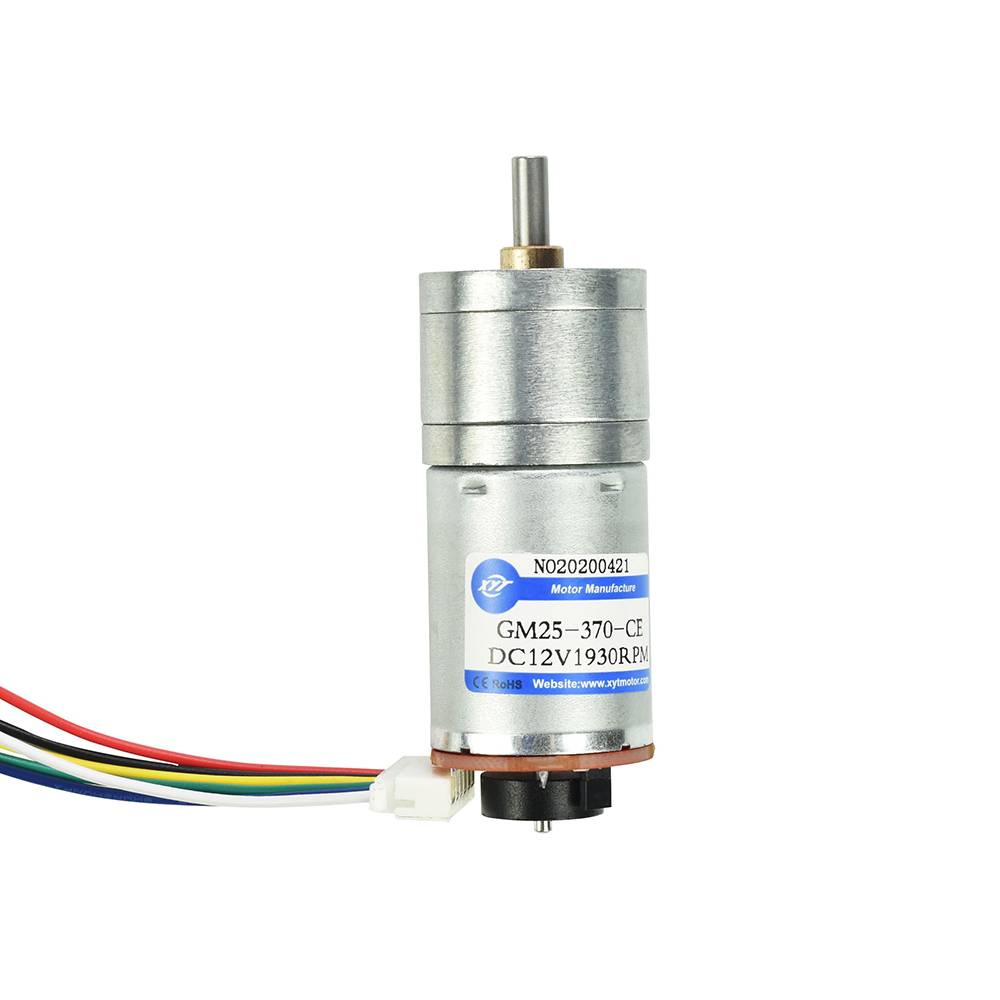XYT 6V Mini DC Motor DC Gear Motor JGA25-370 Spur Gear Motor 170rpm with Encoder