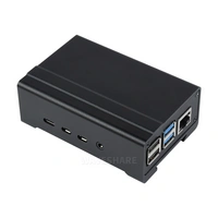 WaveShare DIN Rail Aluminum Case for Raspberry Pi 4 with Cooling Fan Heatsinks WaveShare DIN Rail Aluminum Case for Raspberry Pi 4 with Cooling Fan Heatsinks