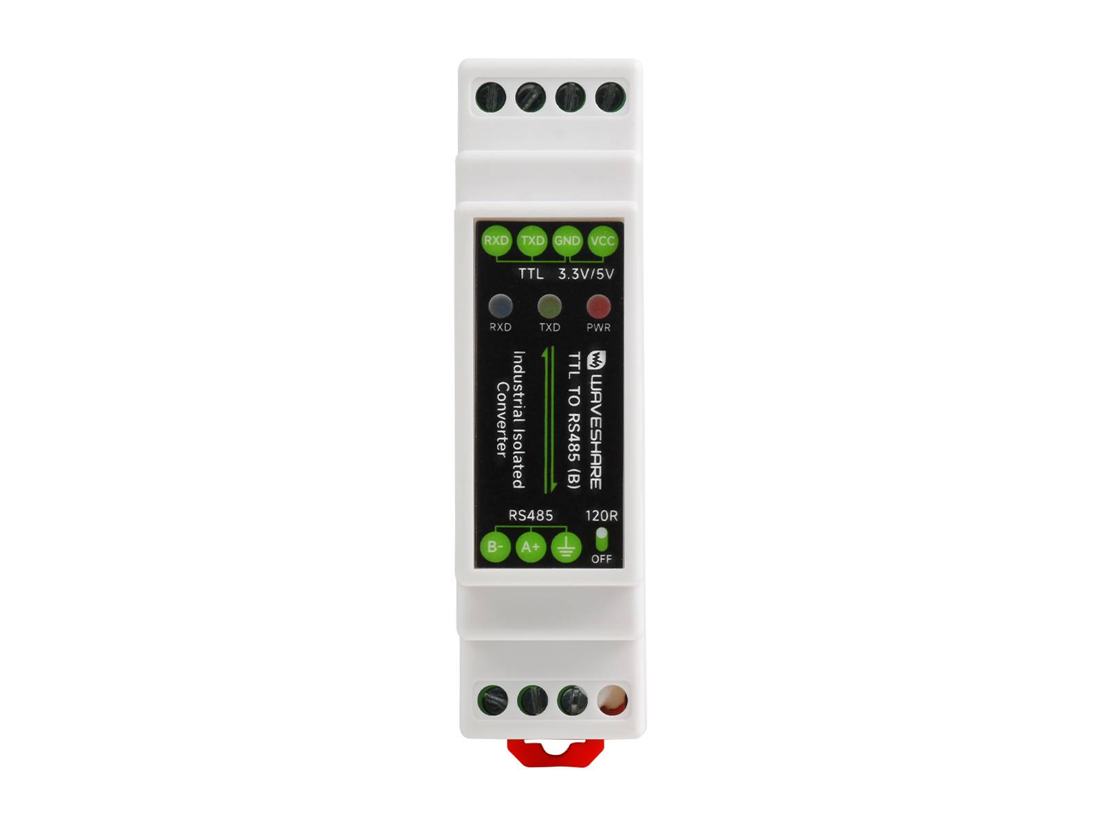 WaveShare Rail-mount TTL RS485 Galvanic Isolated Converter 600W Lightningproof