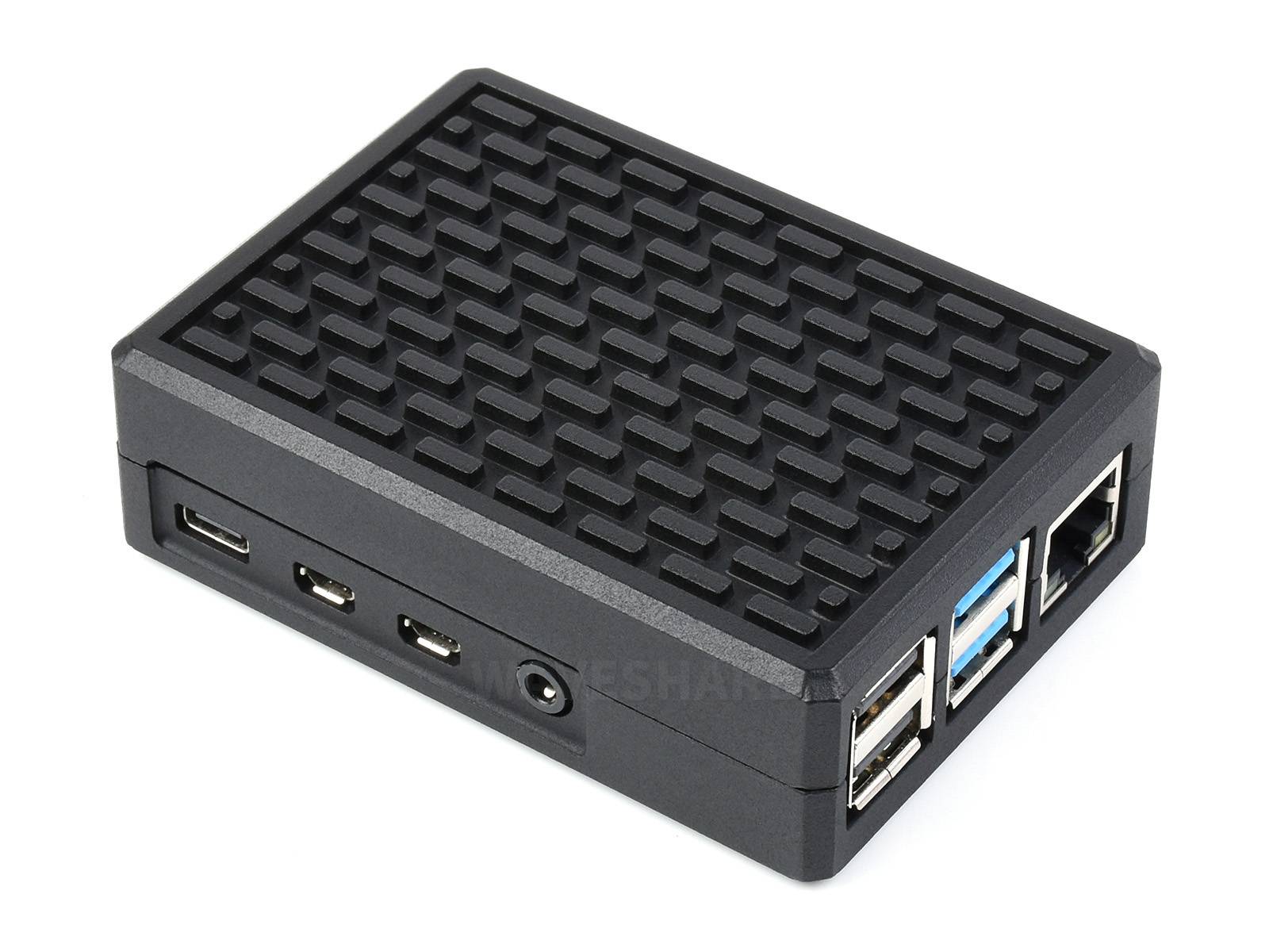 WaveShare Aluminum Grid Grooved Case for Raspberry Pi 4 Inner Heatsink Pillars