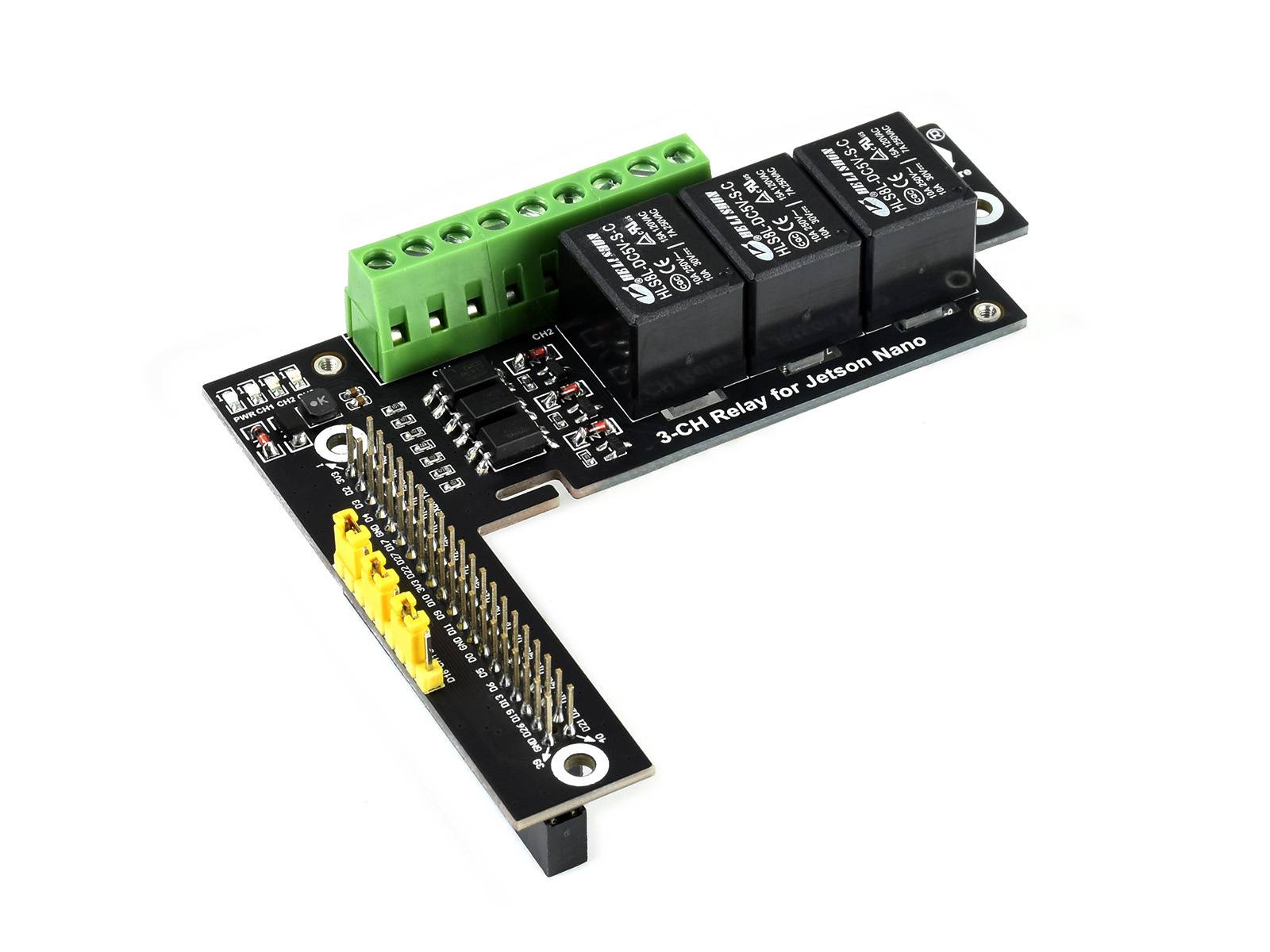 WaveShare 3CH Relay Expansion Board for Jetson Nano with Optocoupler Isolation