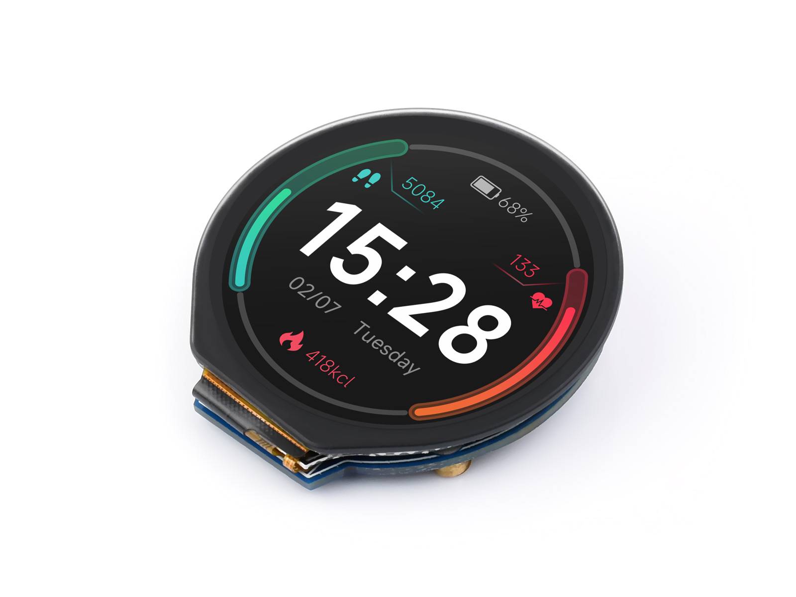 WaveShare 1.28inch Round LCD Display Module with Touch Panel 240x240 IPS SPI I2C