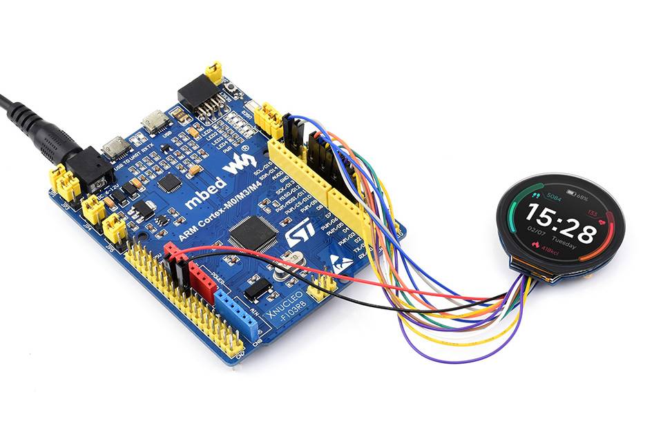 WaveShare 1.28inch Round LCD Display Module with Touch Panel 240x240 IPS SPI I2C