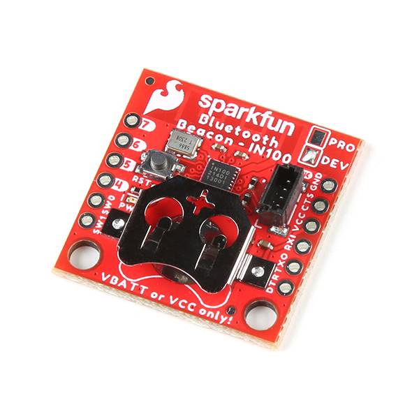 SparkFun NanoBeacon Lite Board IN100 2.4GHz BLE 12mm Coin Cell Battery Holder