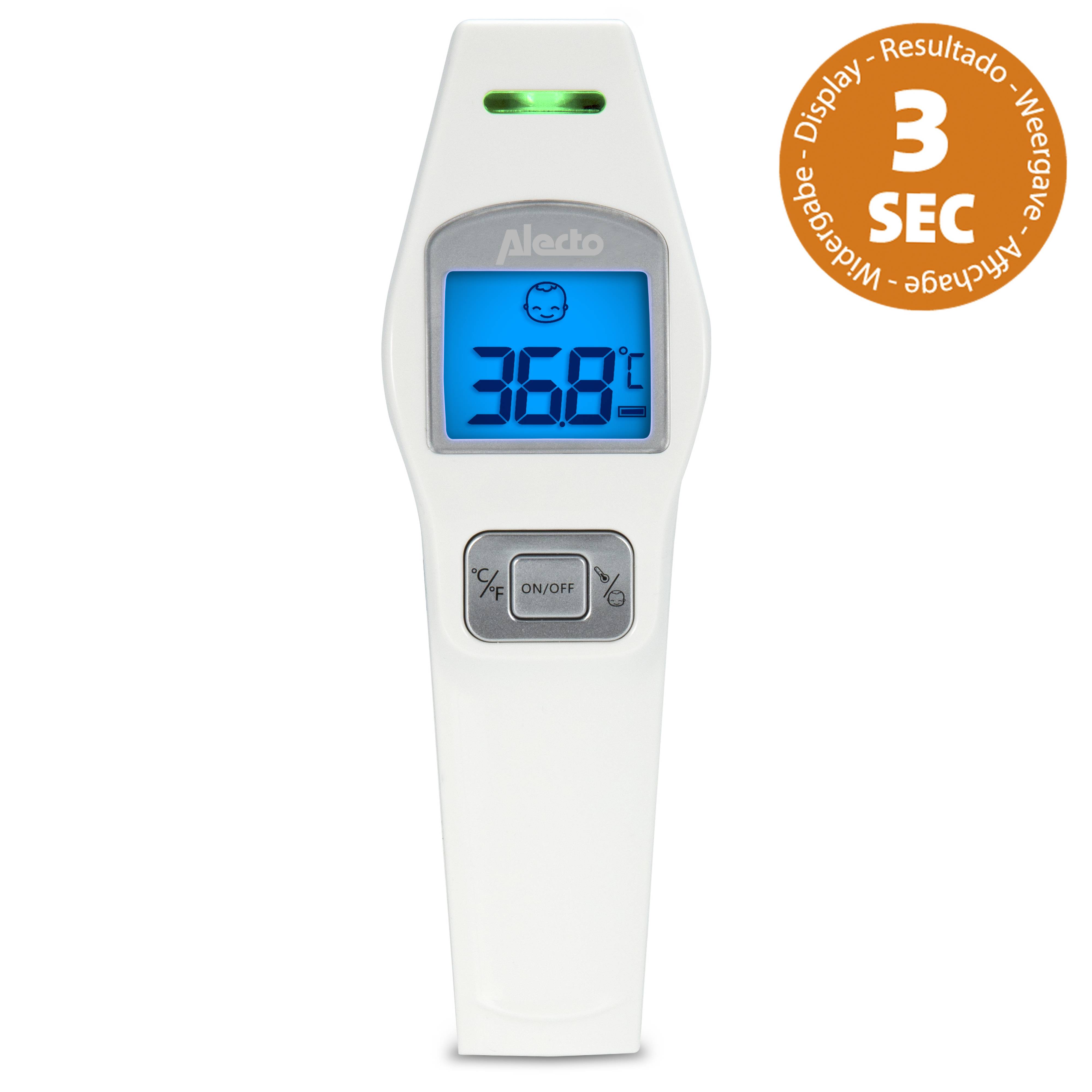 Alecto BC-37 - Infrarot-Stirnthermometer, weiß