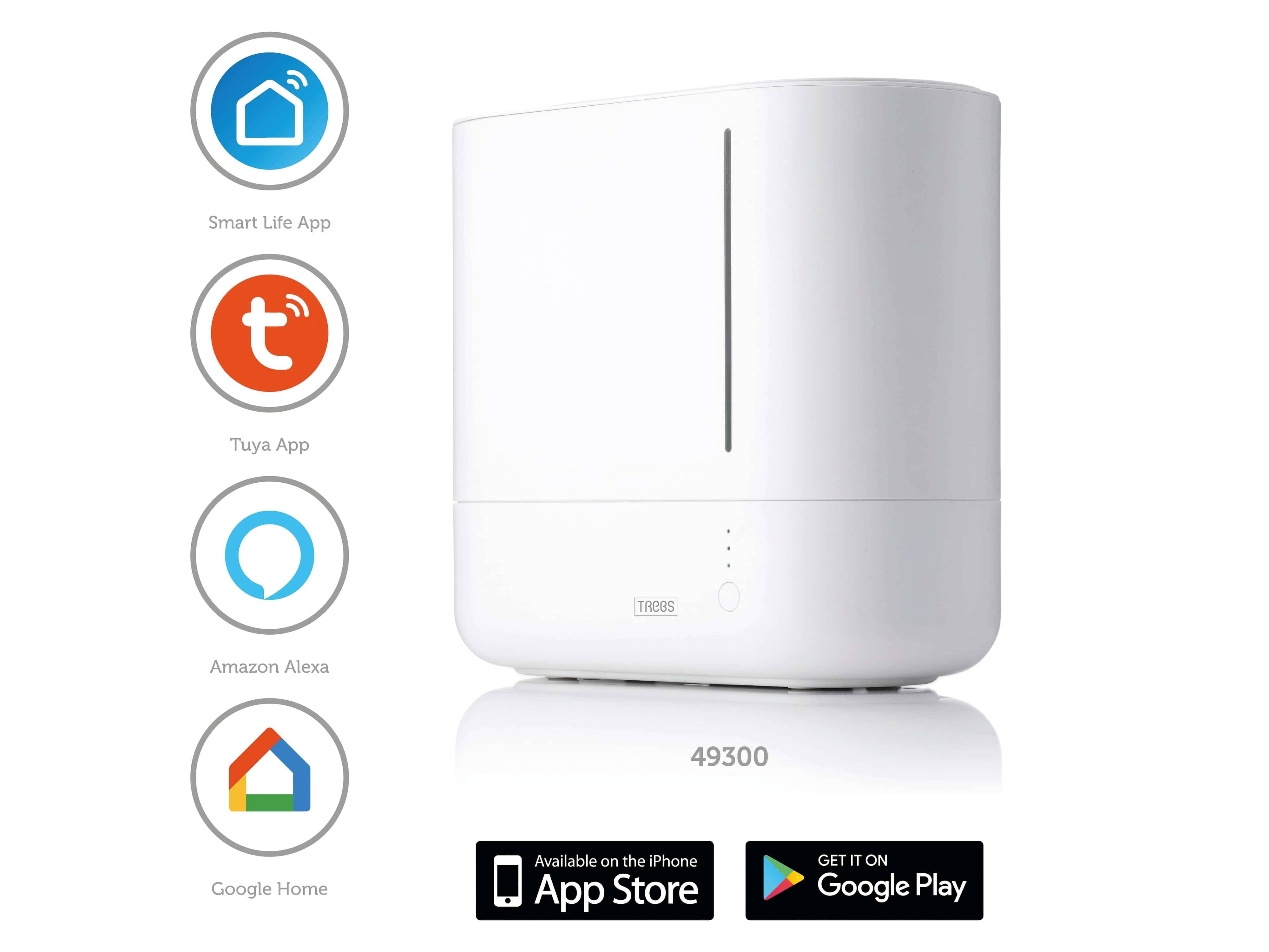 TREBS Smarter Luftbefeuchter 49300, weiß