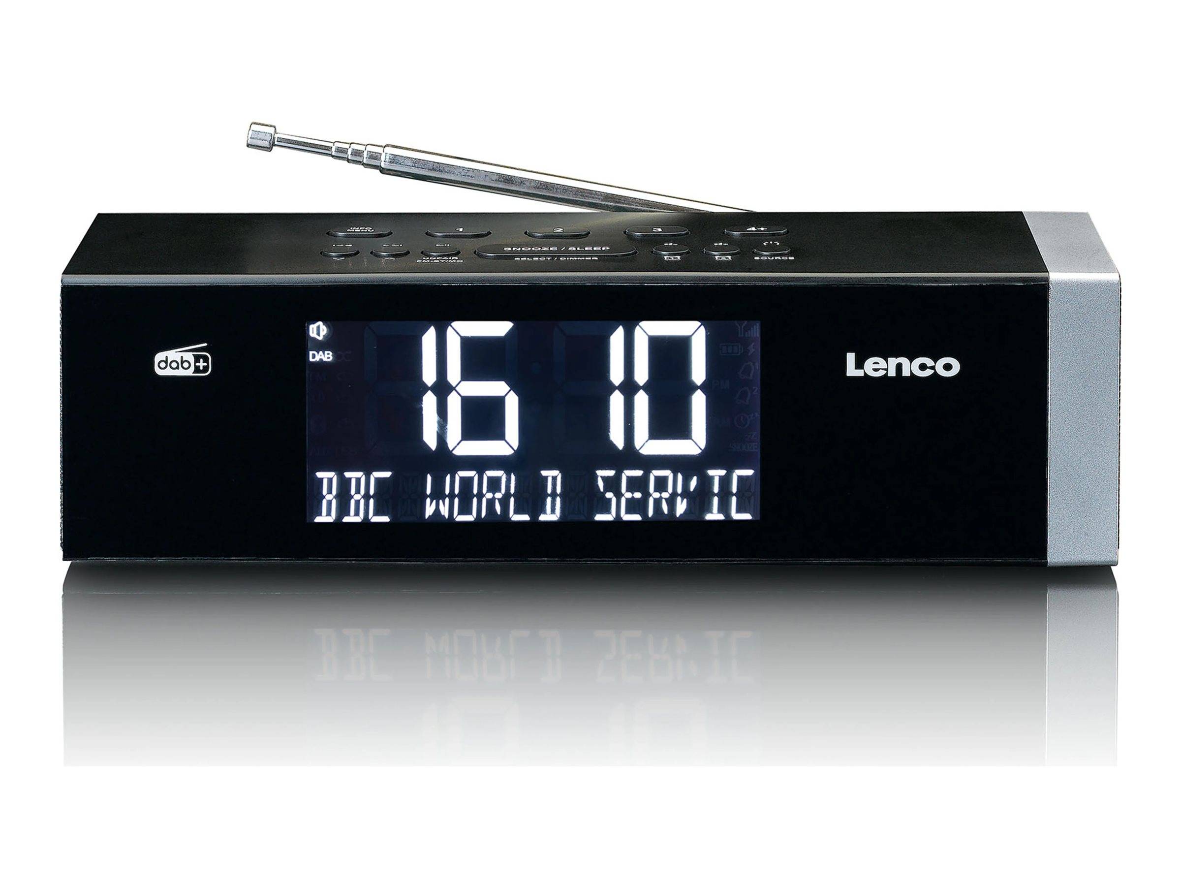 LENCO CR-640BK DAB+/FM Stereo Uhrenradio mit BT und 2x4W RMS