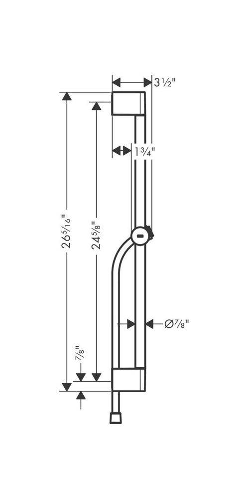hansgrohe HG Brausestange UNICA PULSIFY 650mm mattschwarz