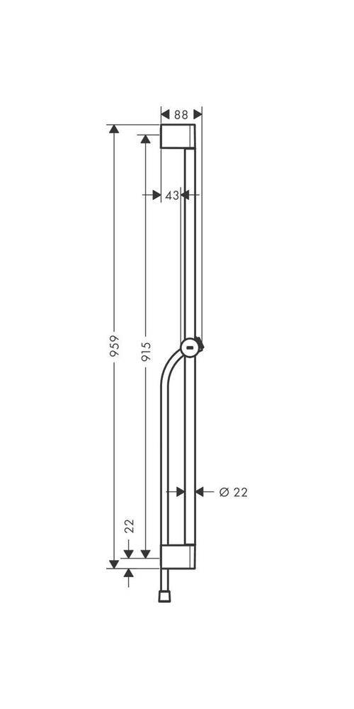 hansgrohe HG Brausestange UNICA PULSIFY 900mm mattschwarz