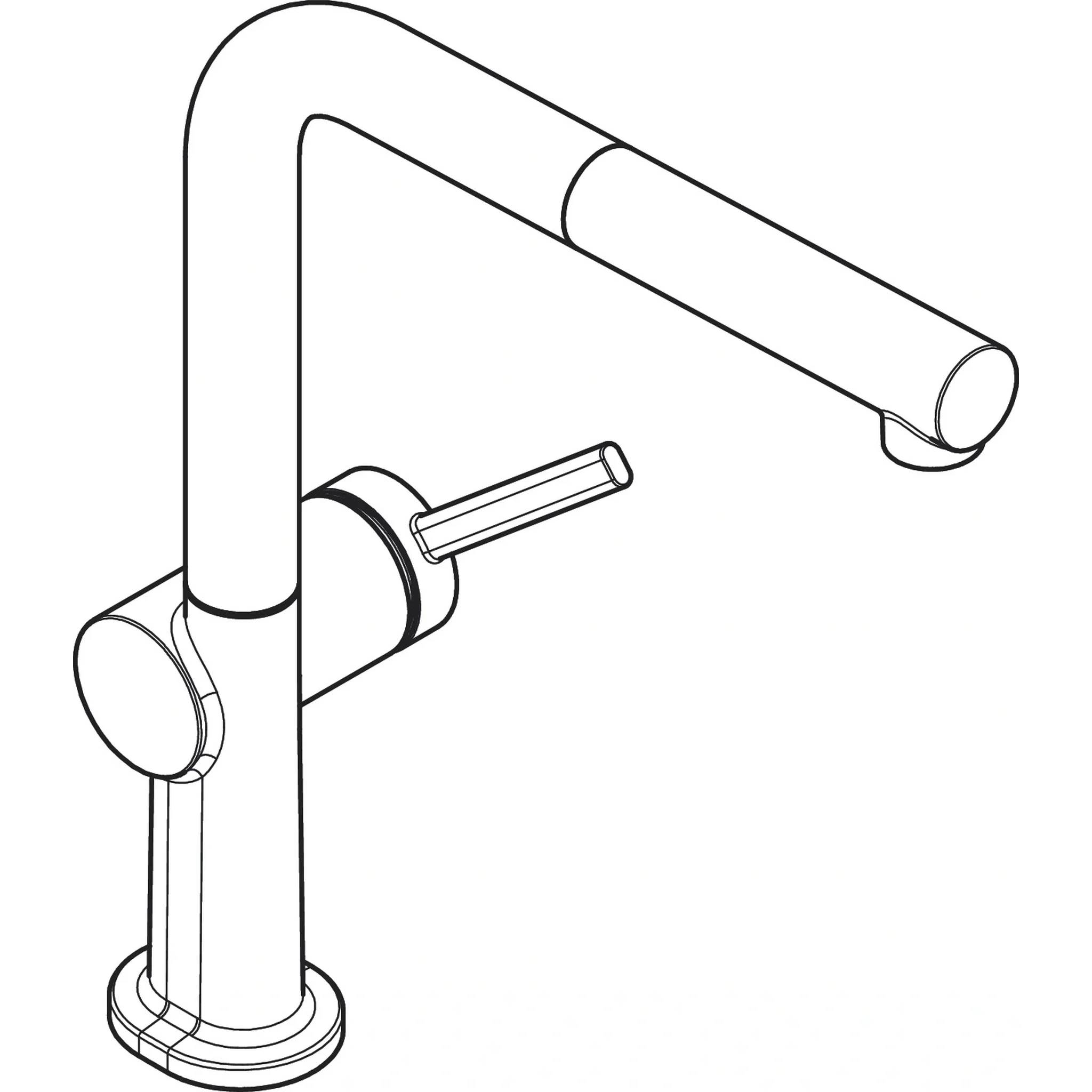 hansgrohe Talis M54 Einhebel-Küchenmischer 270, Niederdruck/offene Warmwasserbereiter, Ausziehauslauf, 1jet, Chrom, 1 Stk.