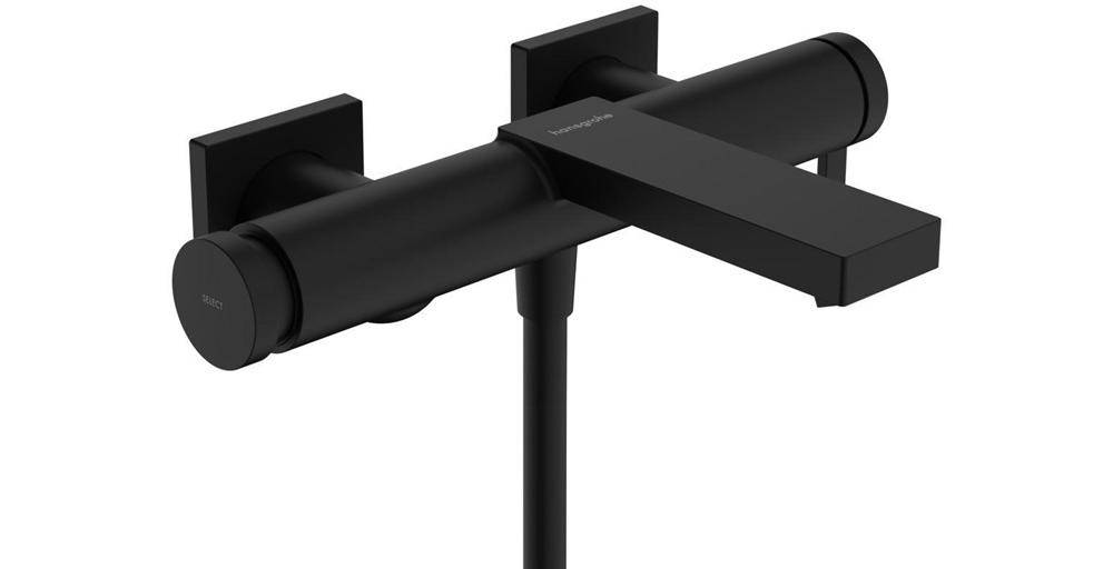 hansgrohe HG Einhebel-Wannenmischer Tecturis E Aufputz mattschwarz