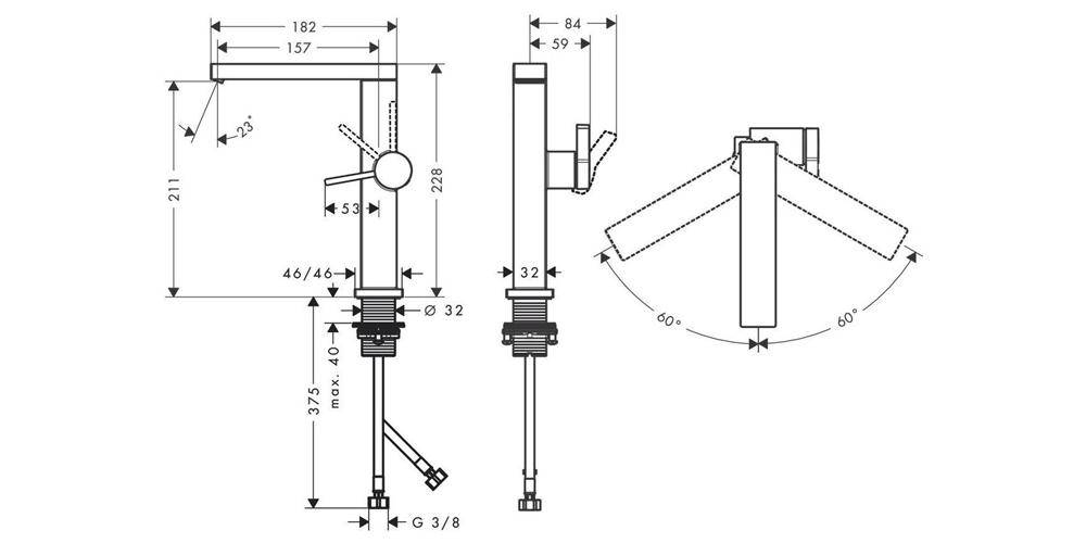 hansgrohe HG EH-WT-MI Fine Tecturis E ComfortZone 210, CoolStart
