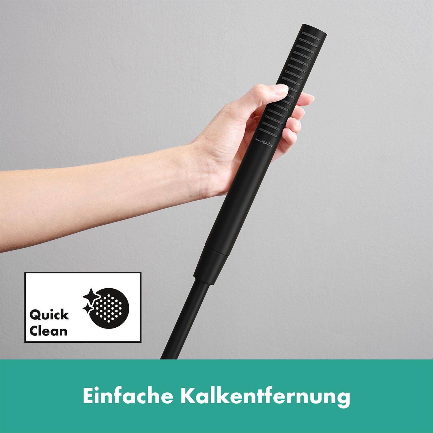 hansgrohe Pulsify S Stabhandbrause 100 1jet EcoSmart, Mattschwarz
