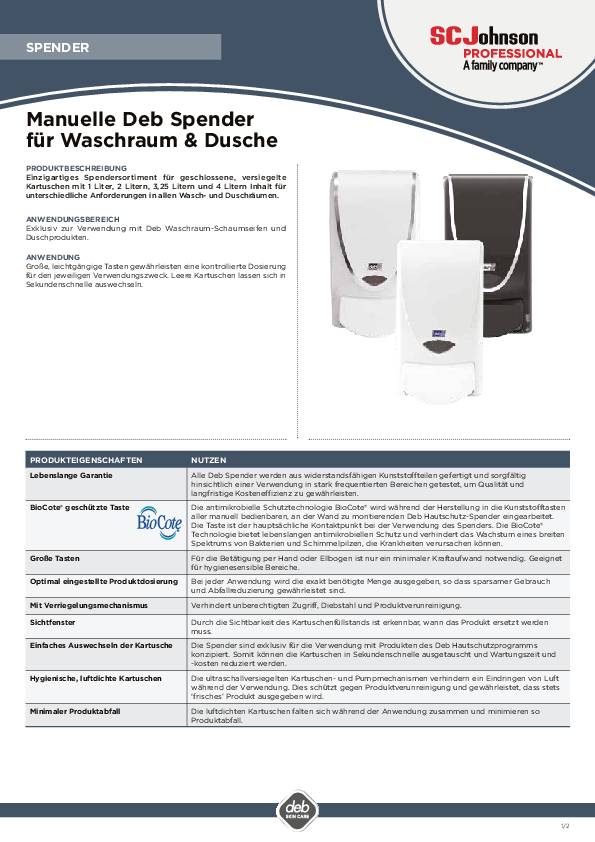 Spender PROLINE H289xB162xT138ca.mm 2l schwarz SC JOHNSON