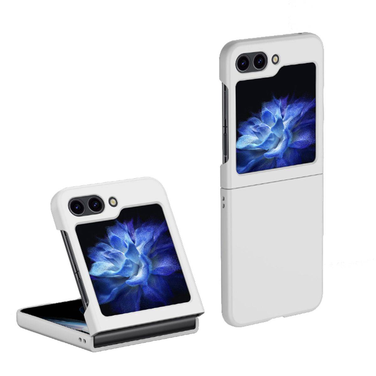 Für Samsung Galaxy Z Flip5 5G Skin Weiß Schutz Case Handy Tasche