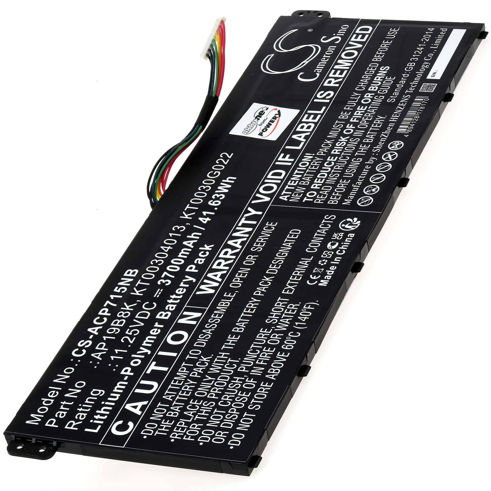 Powery Akku für Laptop Acer Aspire 5 A514-53-58BG, 11,25, Li-Polymer