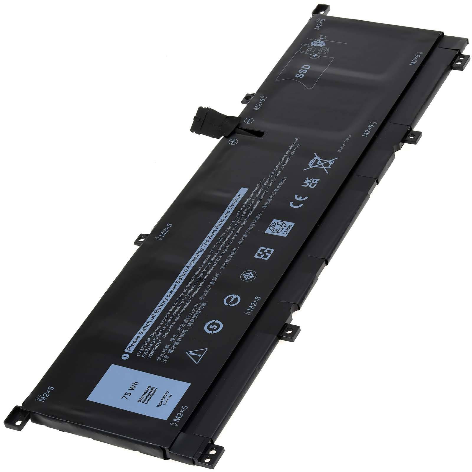 Powery Akku für Laptop Dell XPS 15-9575-D2801TS, 11,4V, Li-Polymer